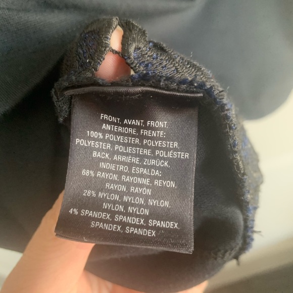 Anthropologie navy cutout top - Picture 6 of 7